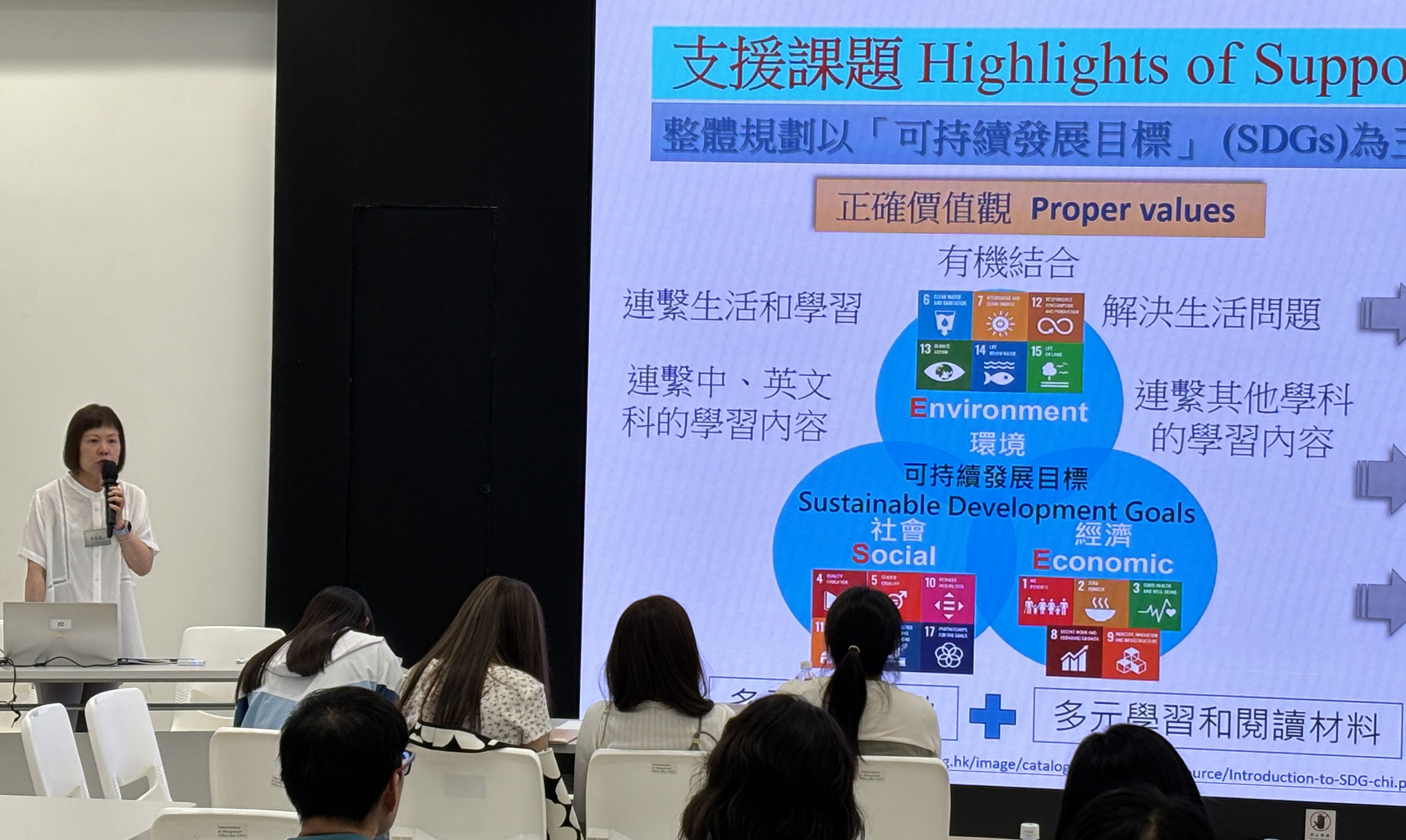 支援人員介紹學習社群課題。