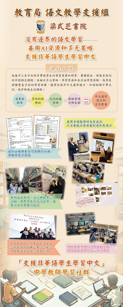 沒有邊界的語文學習──善用AI 資源和多元策略支援非華語學生學習中文梁式芝書院